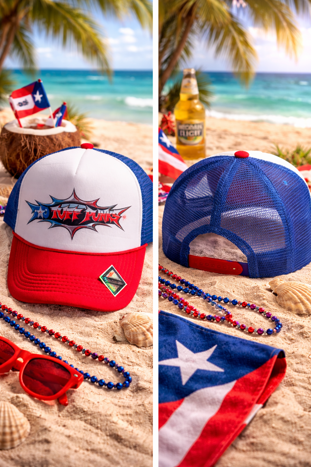 Two Tuff Punks Puerto Rico Trucker Hat